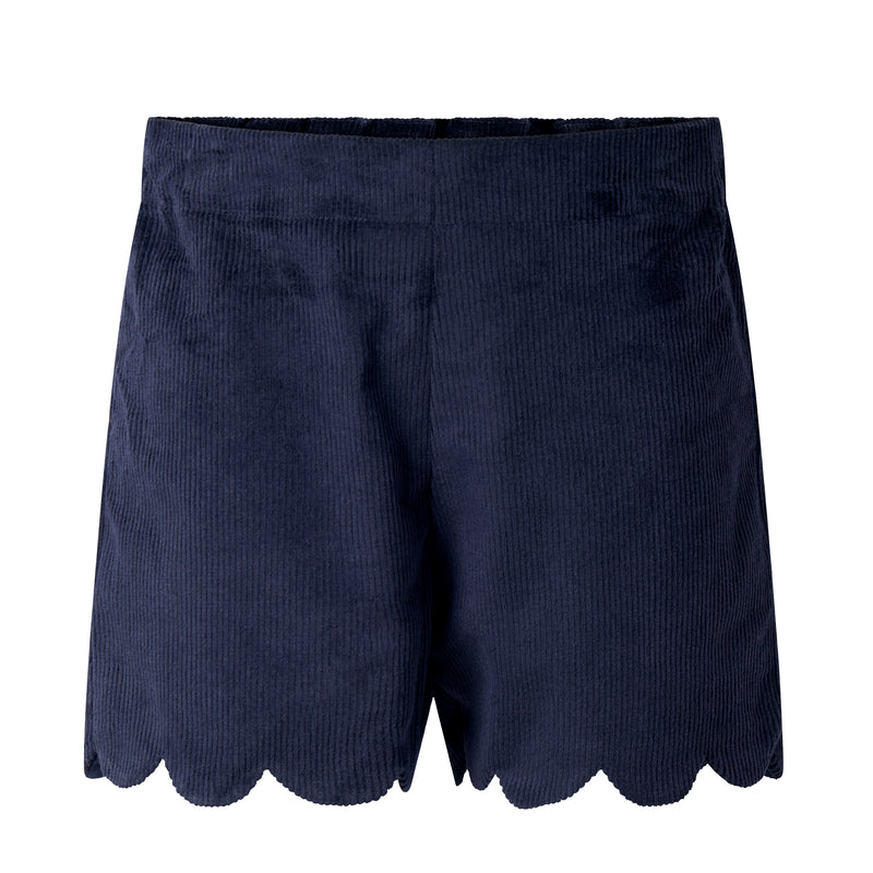 Cord Scalloped Shorts