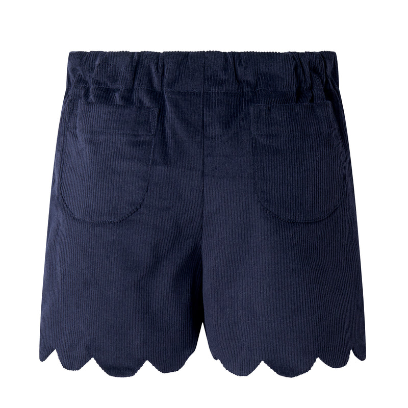 Cord Scalloped Shorts