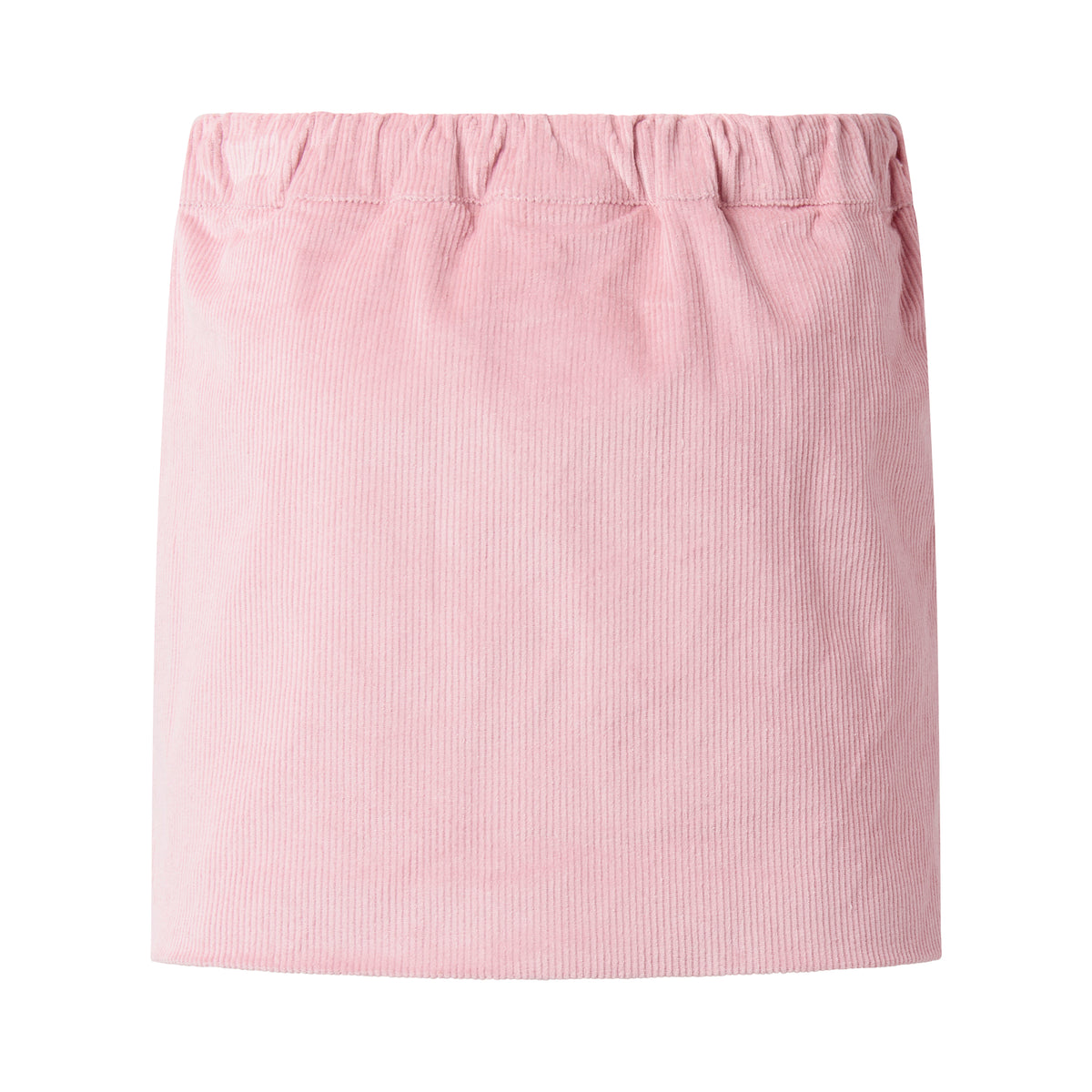 Pink Corduroy Button-front Skirt