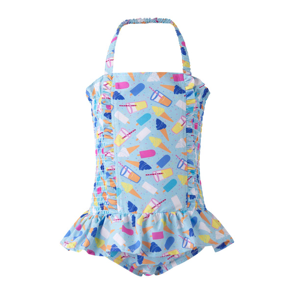 Ice Cream Ruched Swimsuit