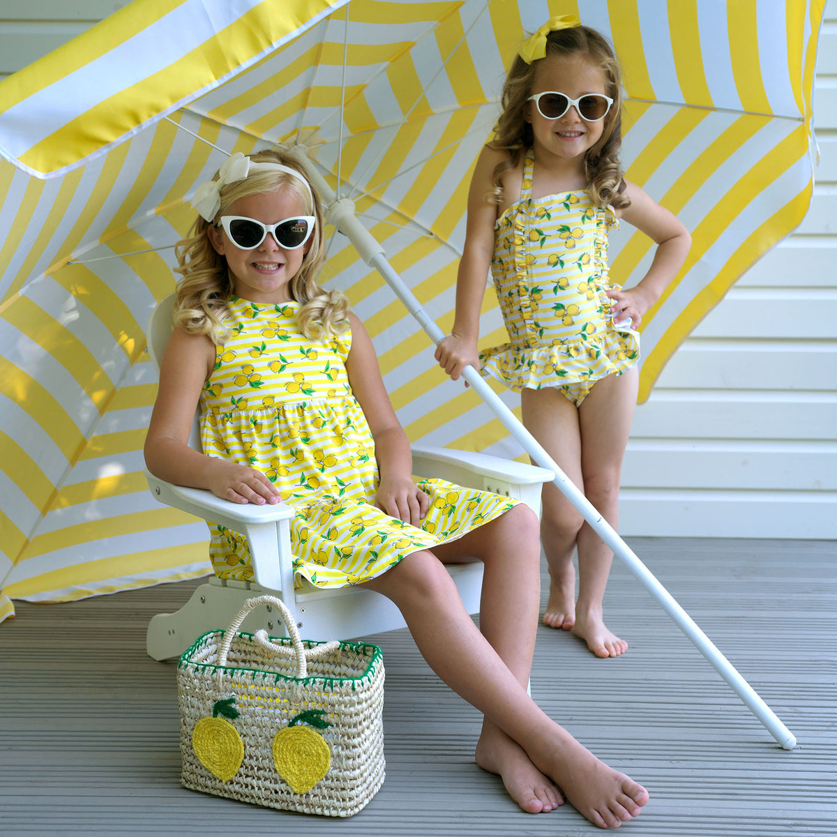 Lemon Stripe Jersey Dress