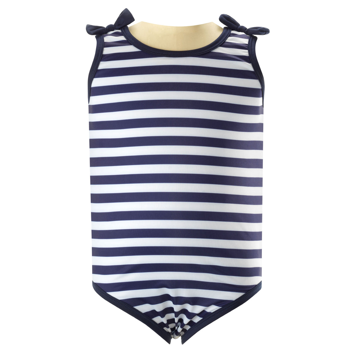 Navy Breton Lycra Swimsuit