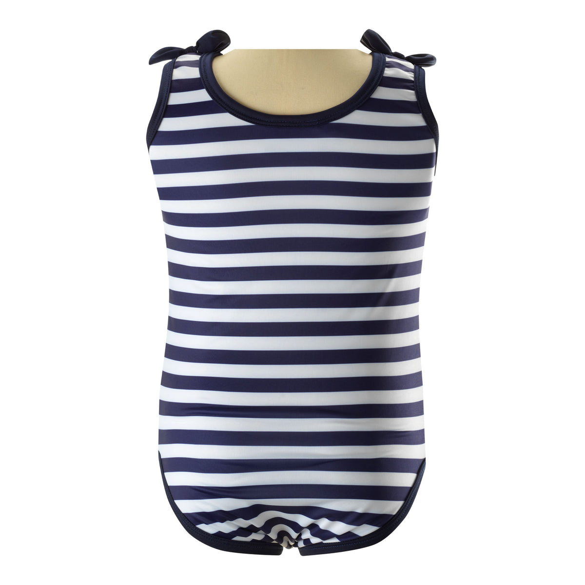Navy Breton Lycra Swimsuit