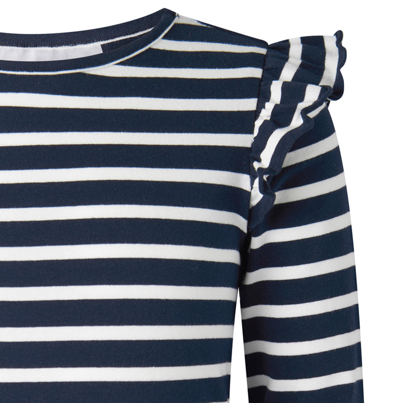 Breton Stripe Ruffle T-shirt