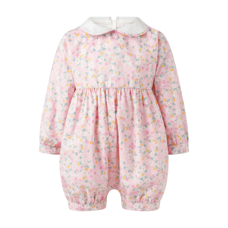 Pink Floral Babysuit