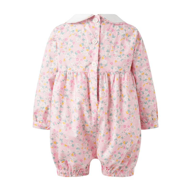 Pink Floral Babysuit