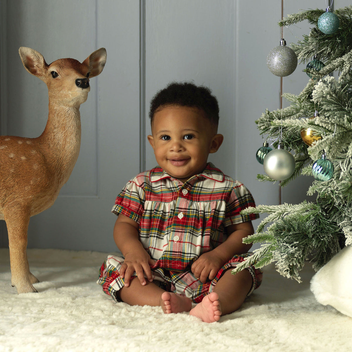 Red Tartan Babysuit