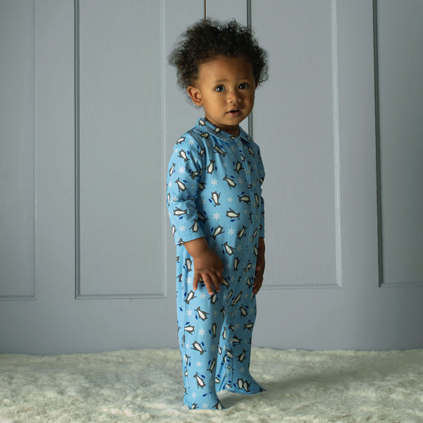 Blue Penguin Babygro