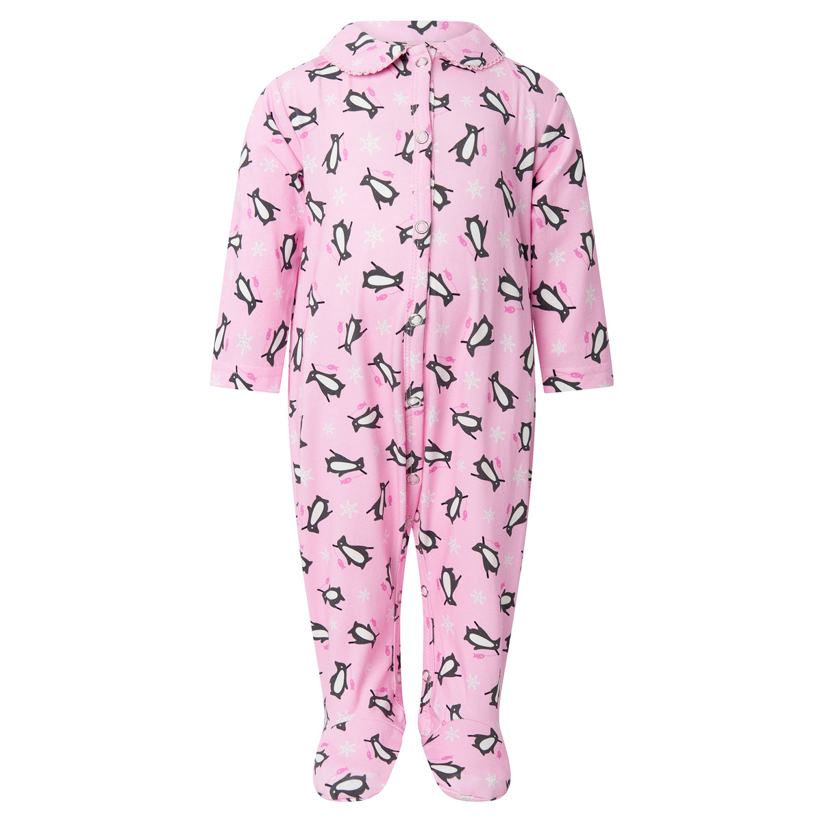 Pink Penguin Babygro