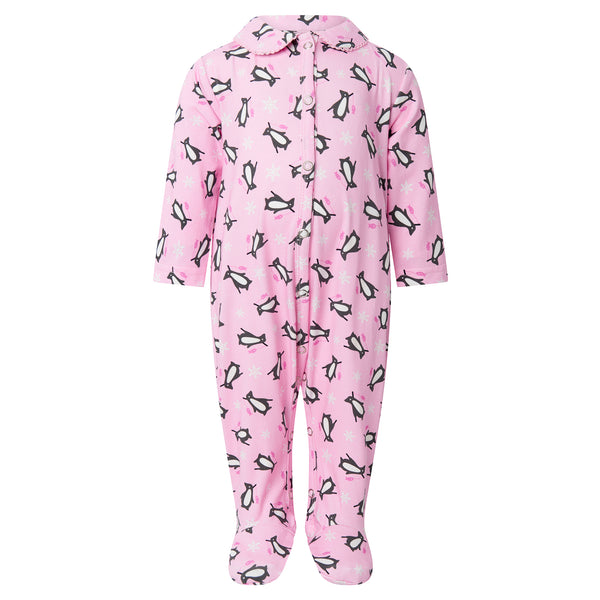 Pink Penguin Babygro