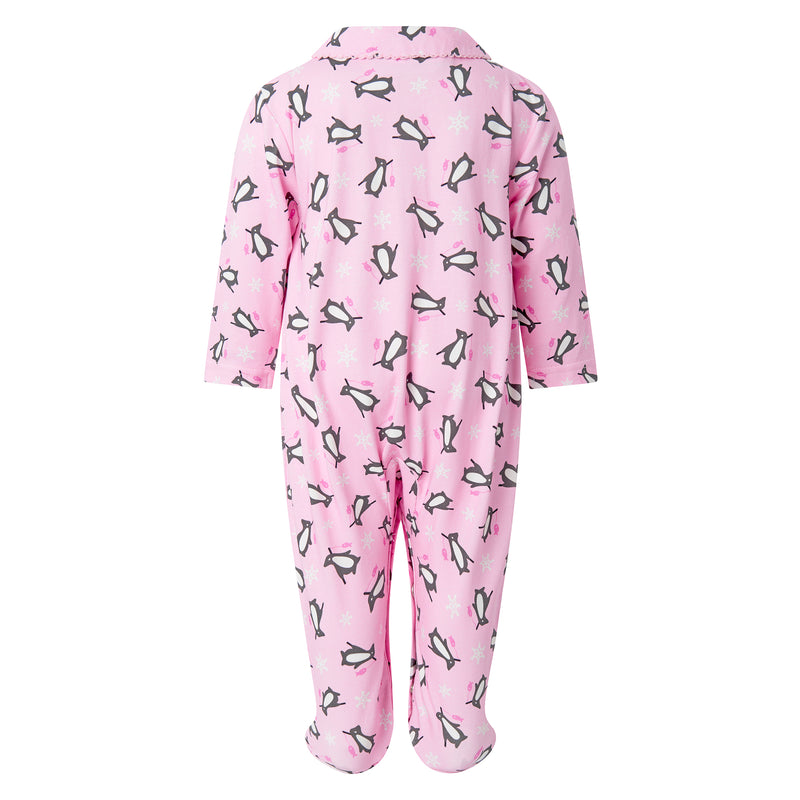 Pink Penguin Babygro