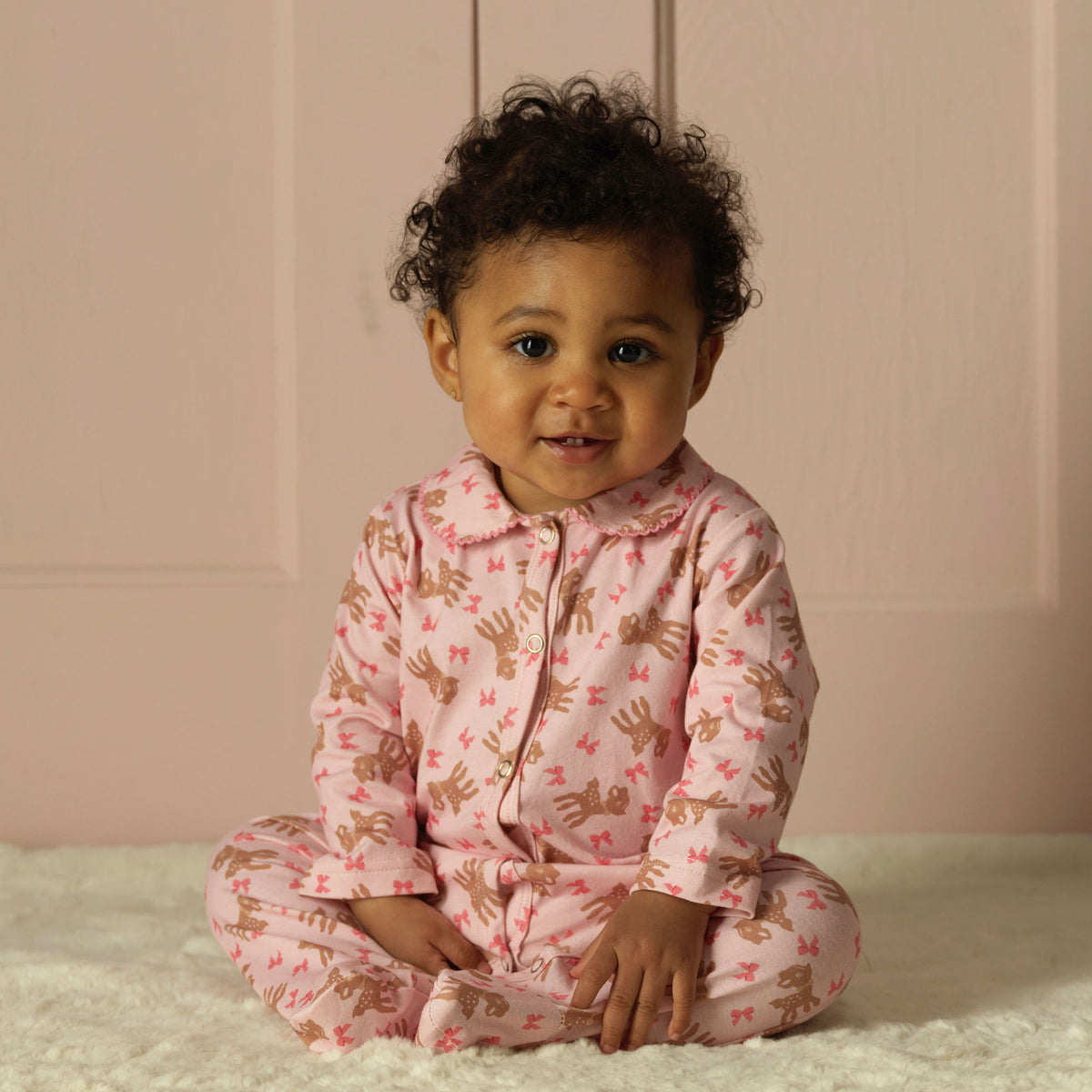Fawn Bow Babygro