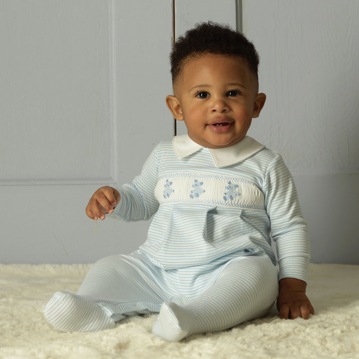 Teddy Embroidered Babygro