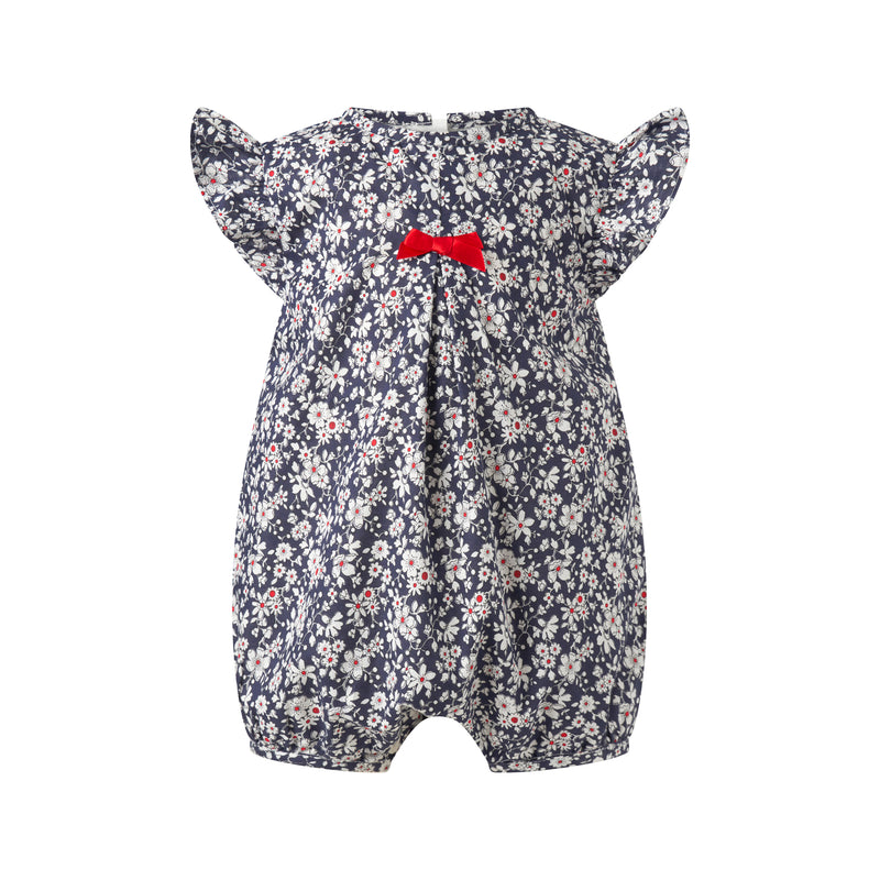 Navy Floral Babysuit