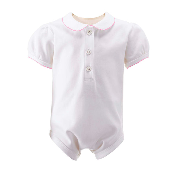 Pink Picot Trim Bodysuit