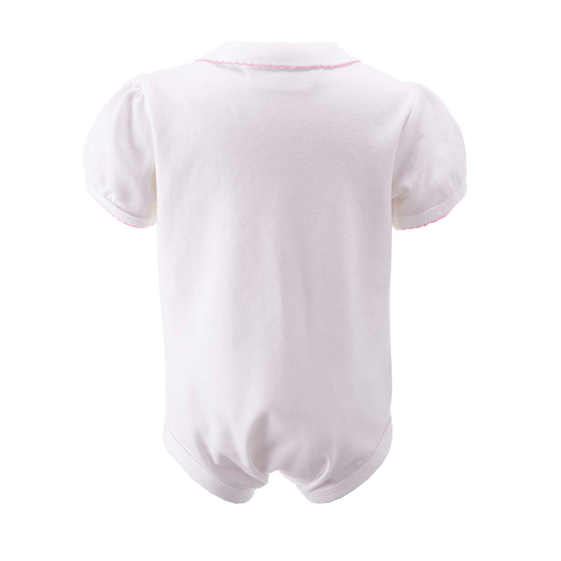 Pink Picot Trim Bodysuit