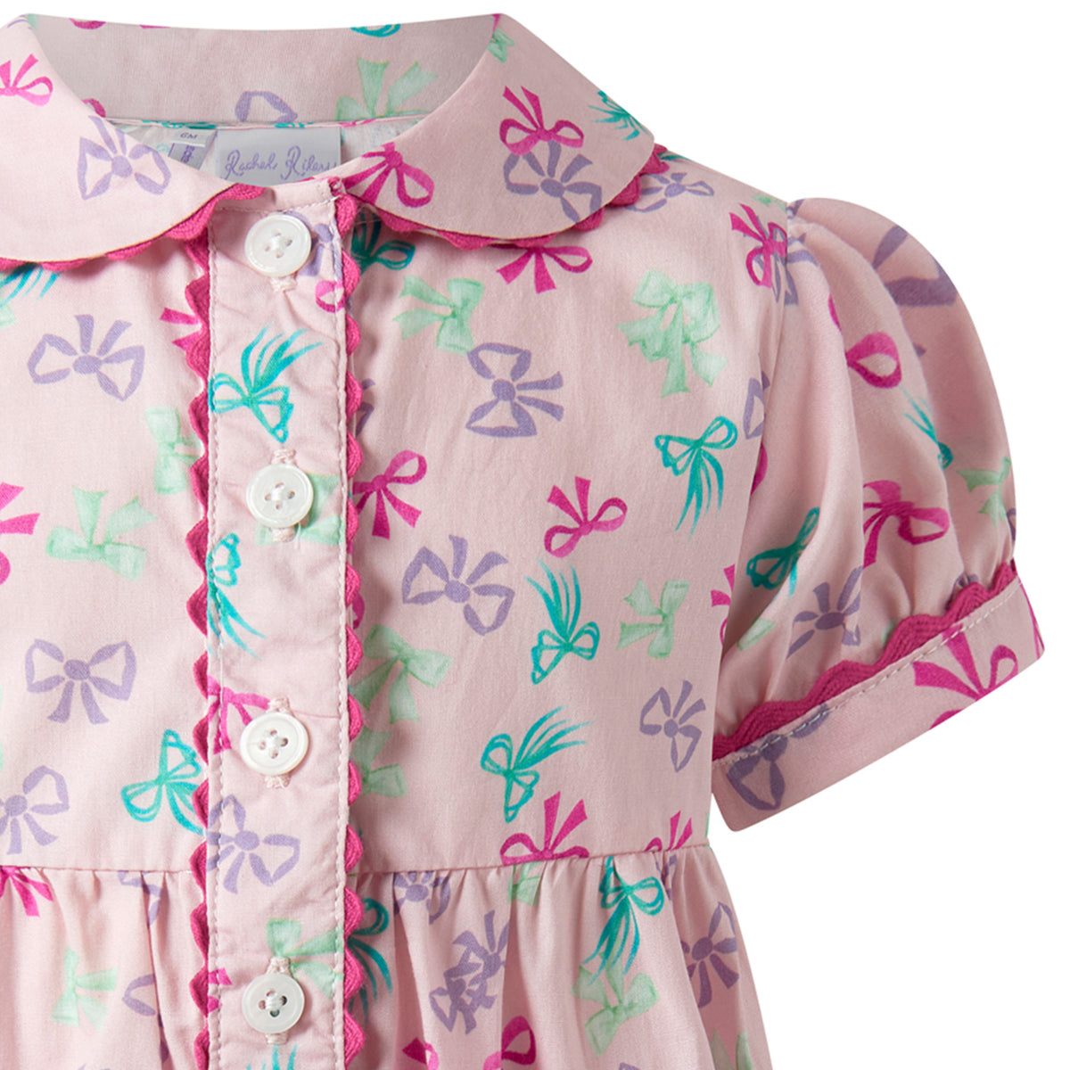 Bow Button-Front Babysuit
