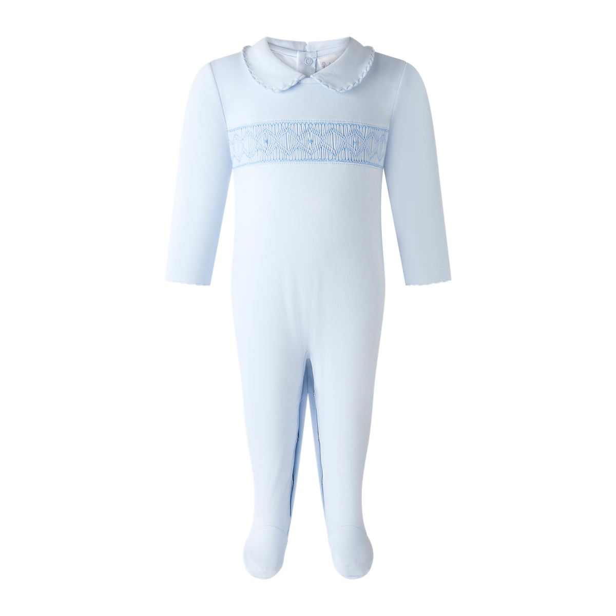 Blue Smocked Babygro