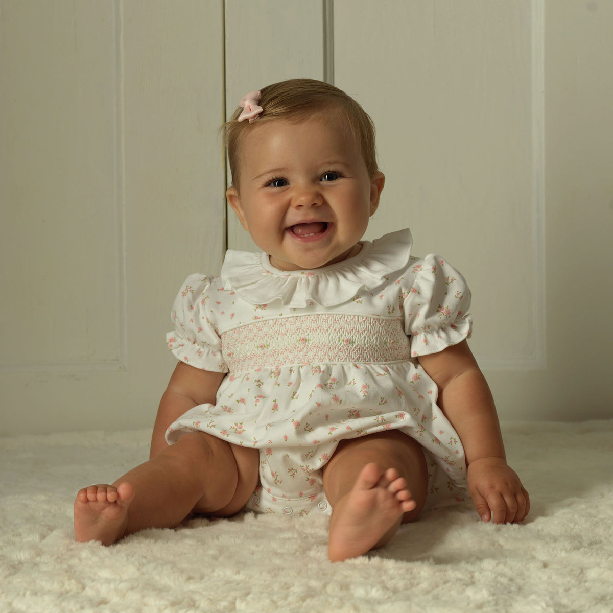 Floral Smocked Bubble