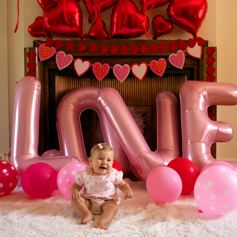 Grid Heart Damask Babysuit