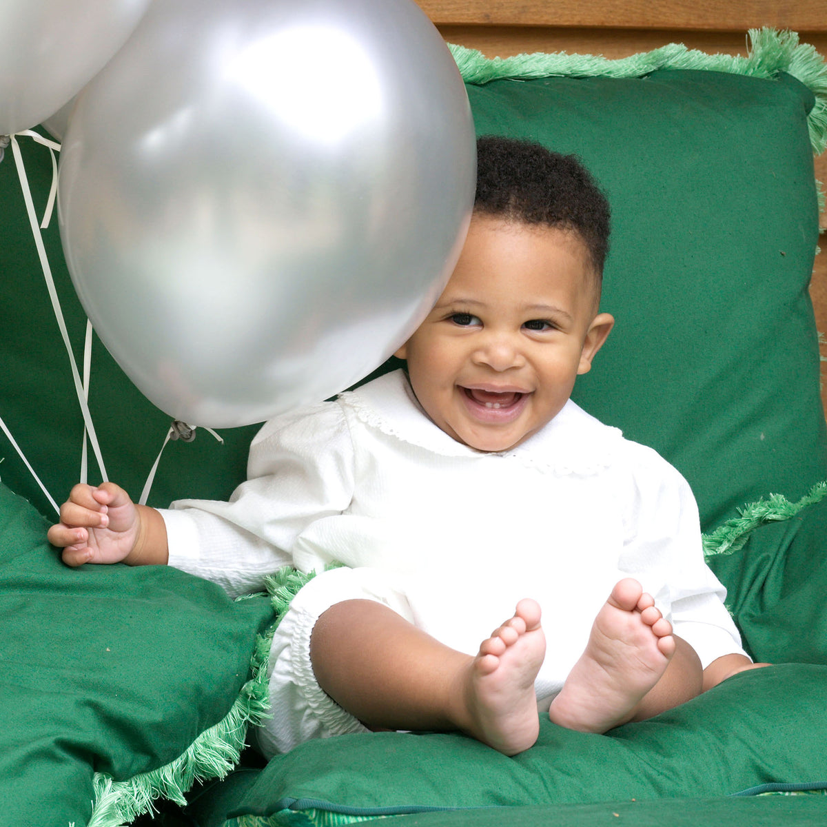 Ivory Lace Trim Babysuit