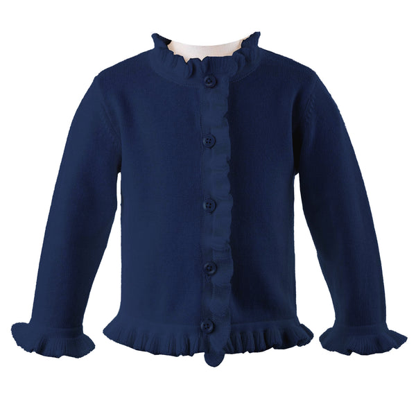 Navy Frill Cardigan