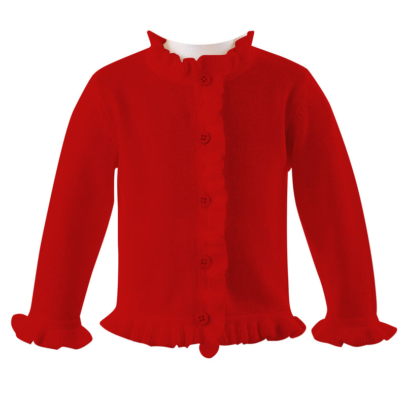 Red Frill Cardigan