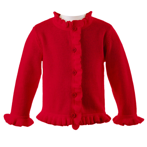 Red Frill Cardigan