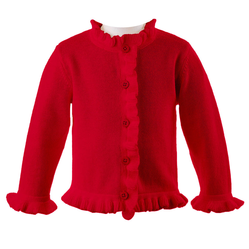 Red Frill Cardigan