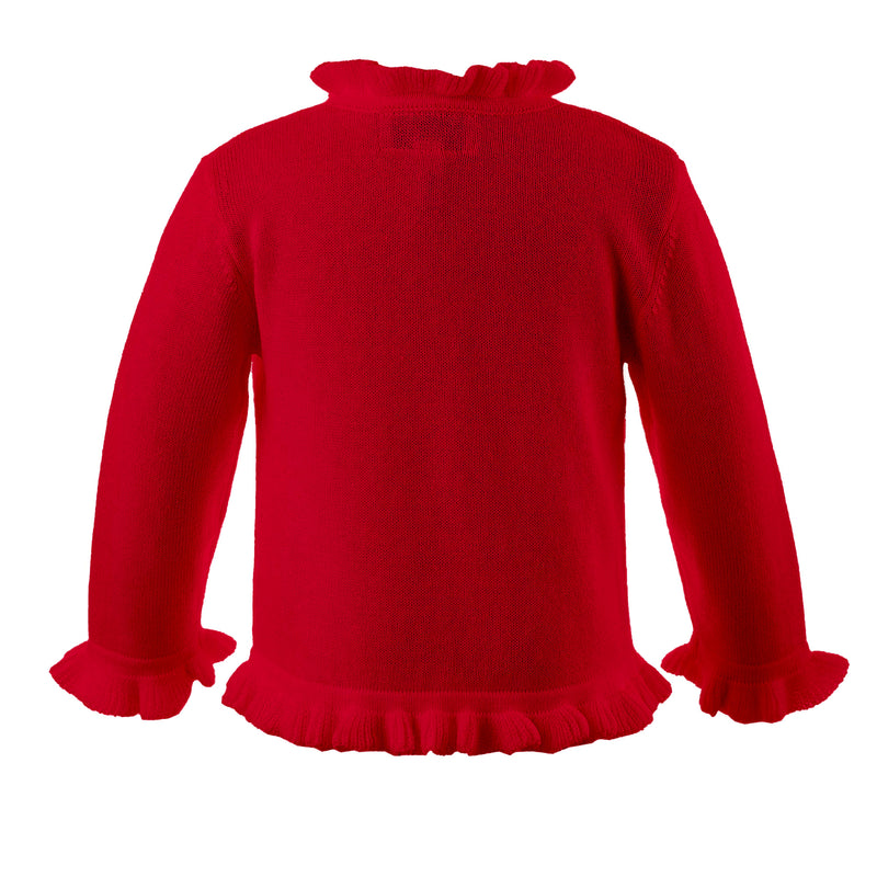 Red Frill Cardigan