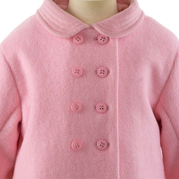 Pink Velvet Trim Pram Coat