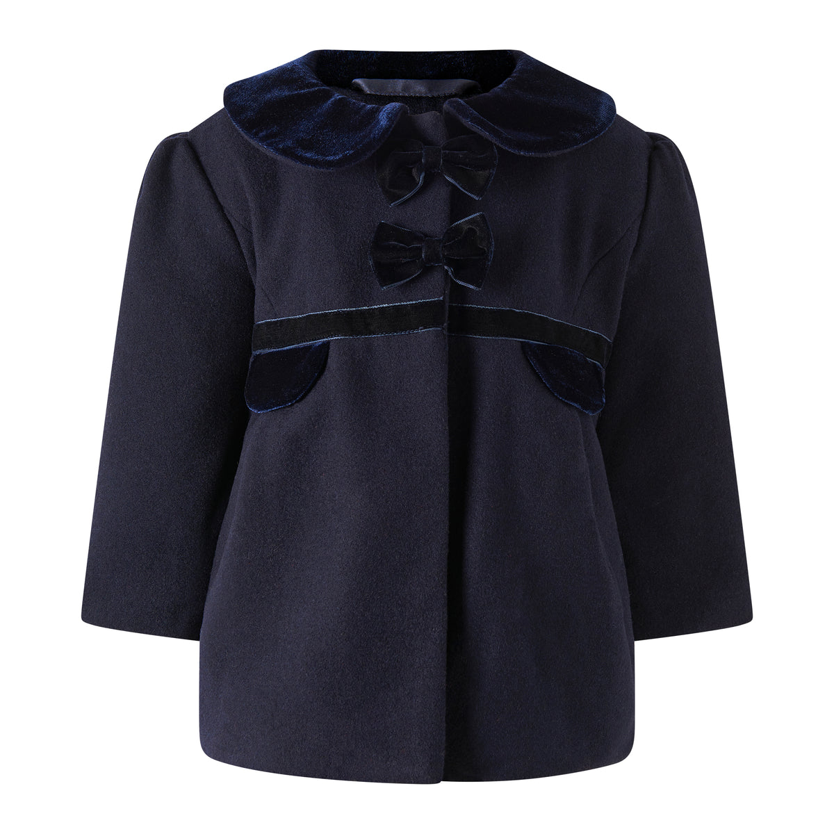 Navy Bow Coat