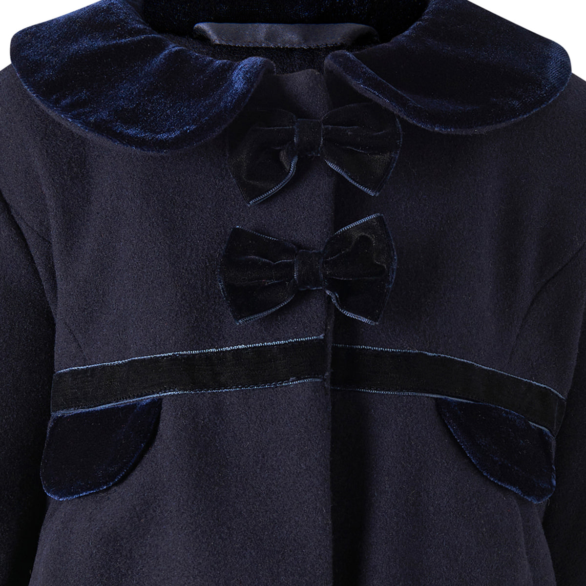 Navy Bow Coat