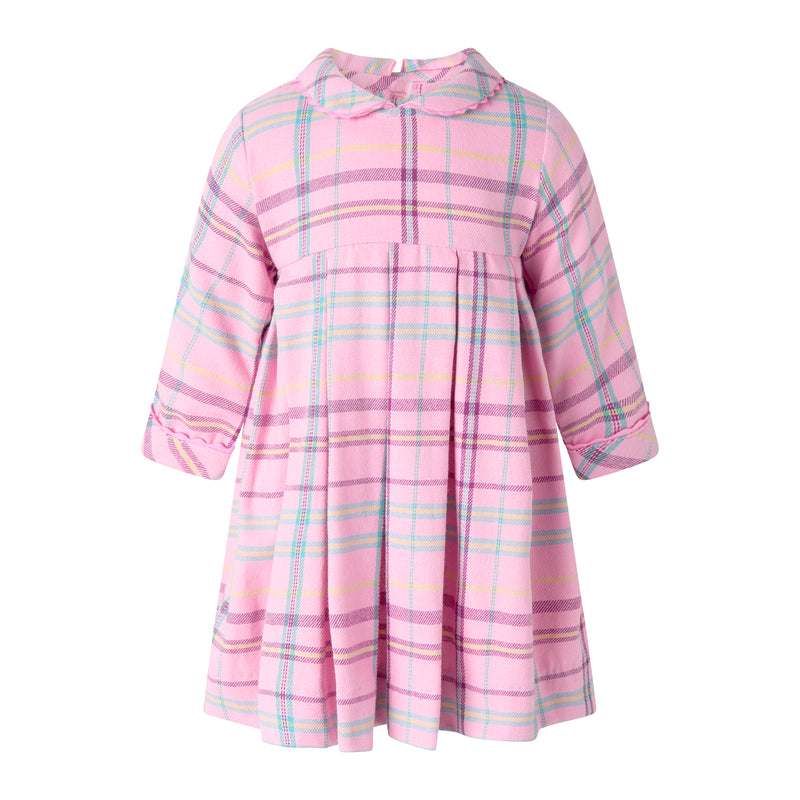 Check Pleated Dress & Bloomers