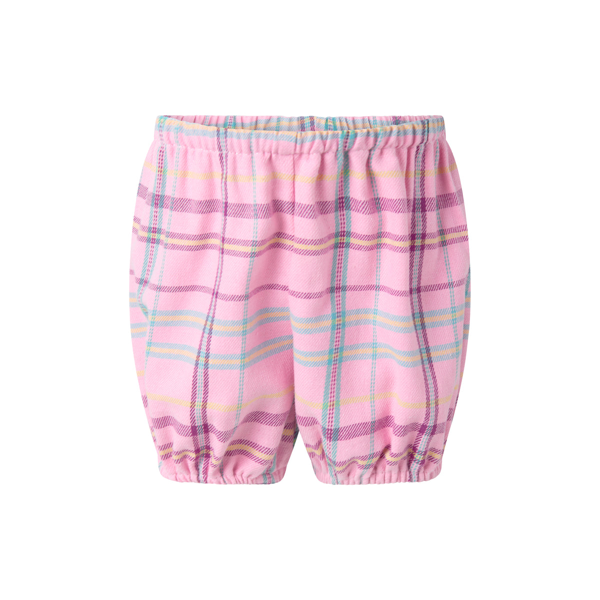 Pink Check Pleated Dress & Bloomers