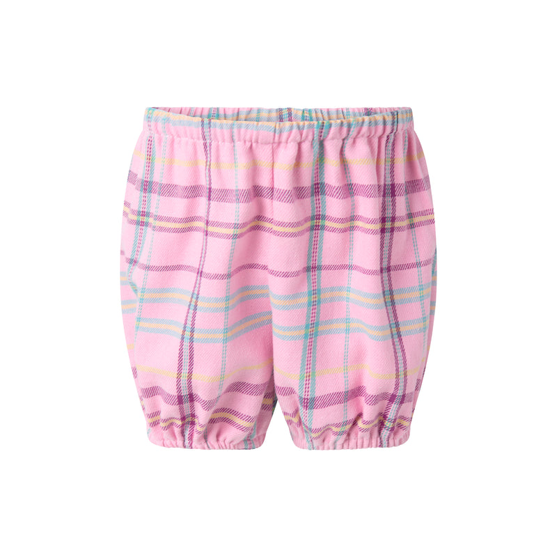 Check Pleated Dress & Bloomers