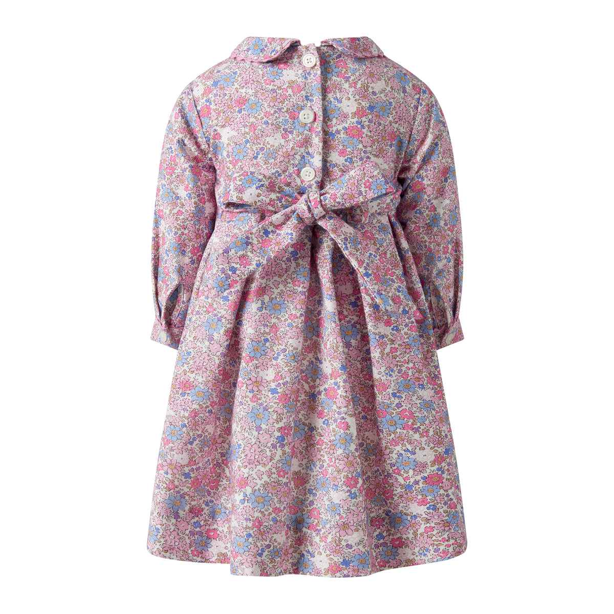 Ditsy Bloom Flannel Pleated Dress