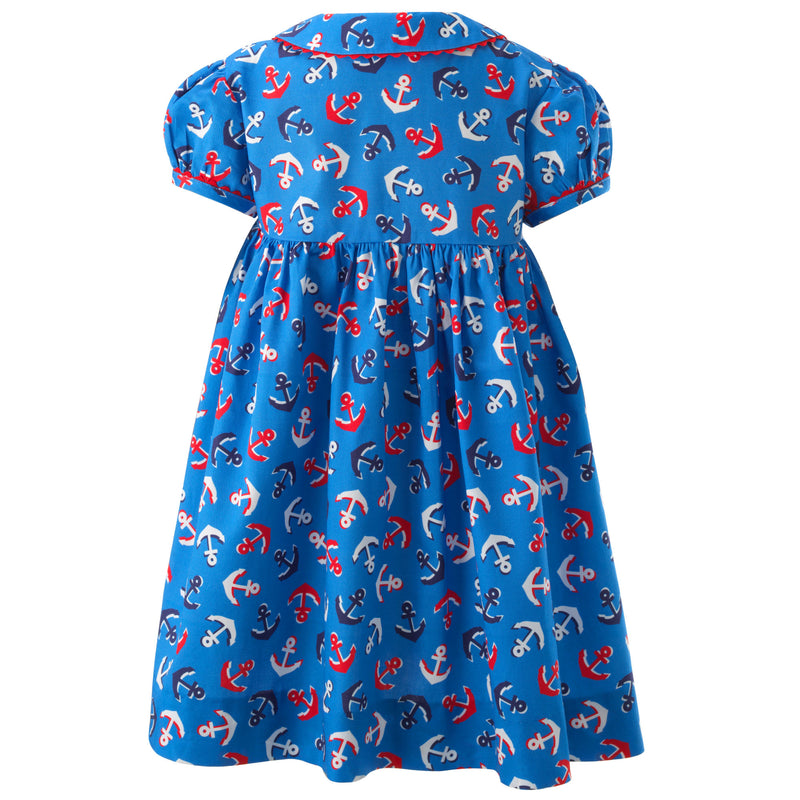 Anchor Button Front Dress & Bloomers