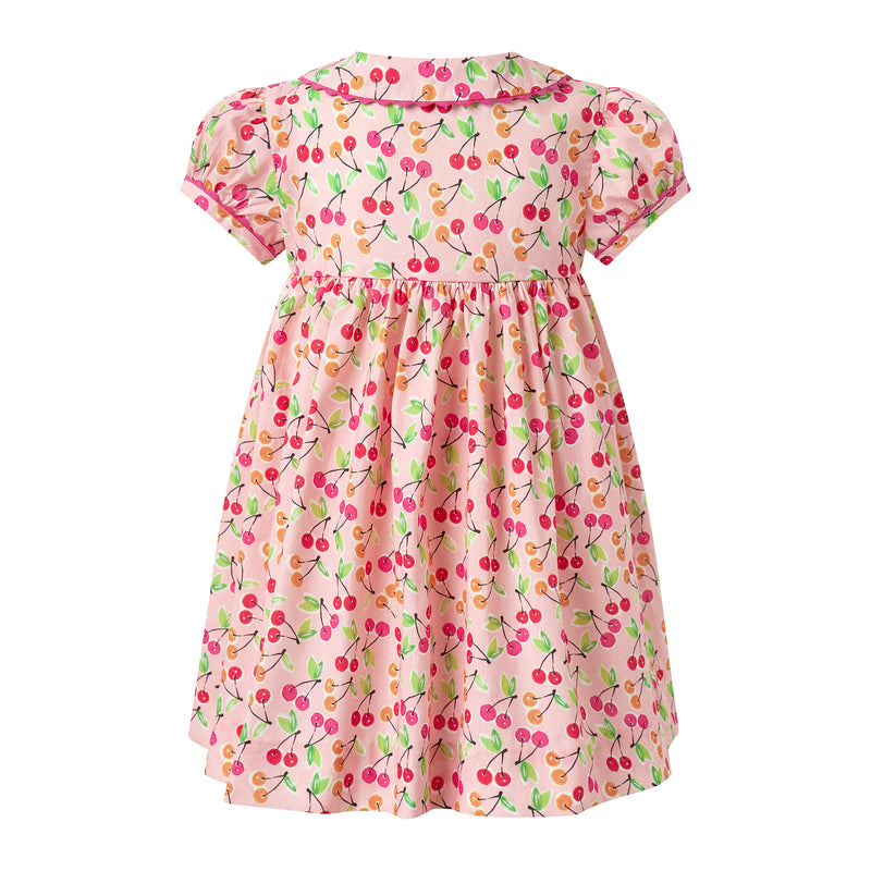 Cherry Button-Front Dress & Bloomers
