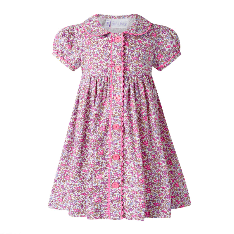 Floral Button-front Dress & Bloomers