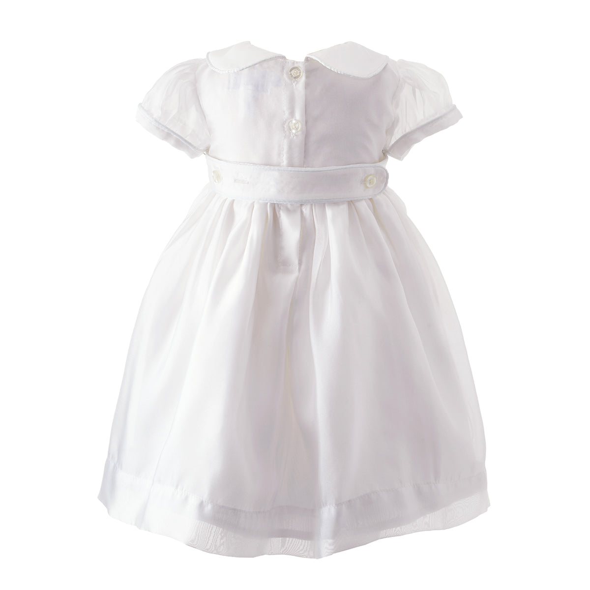 Ivory Organza Pintuck Dress