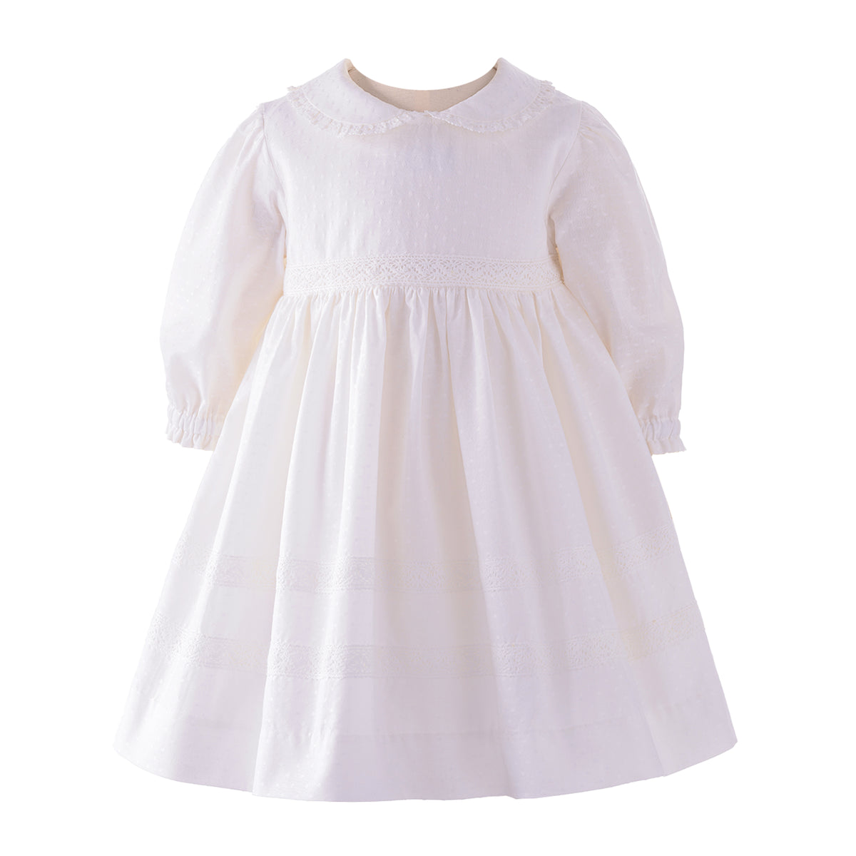 Ivory Lace Trim Dress & Bloomers