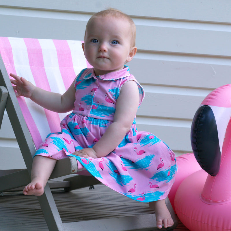 Flamingo Jersey Dress