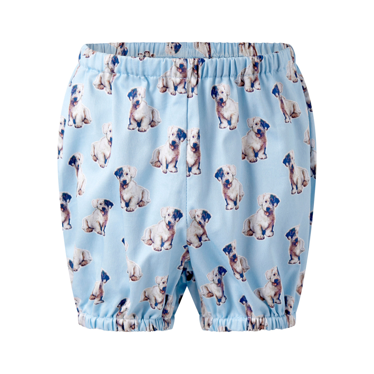 Blue Puppy Button-front Dress & Bloomers