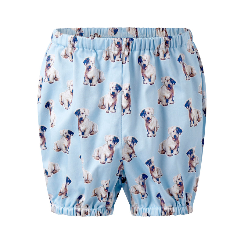 Puppy Button-front Dress & Bloomers