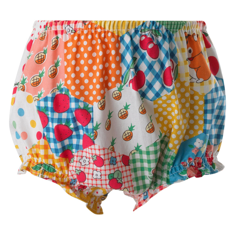 Bow Patchwork Dress & Bloomers