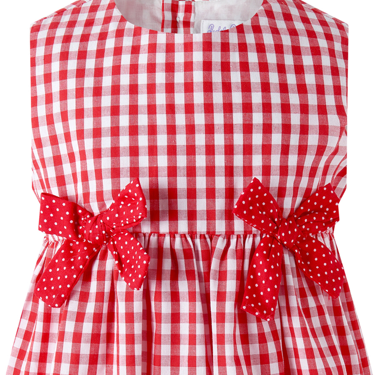 Red Gingham Bow Dress & Bloomers