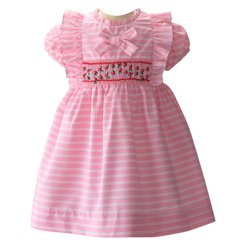 Stripe Smocked Dress with Bow