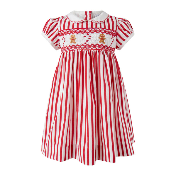 Candy Cane Stripe Smocked Dress & Bloomers
