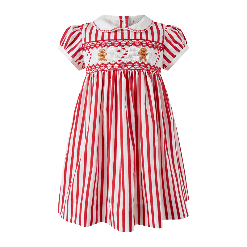 Candy Cane Stripe Smocked Dress & Bloomers